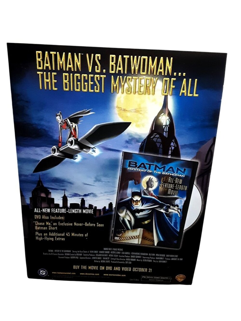 2003 Batman Mystery of the Batwoman Movie Print Ad DC Comics 8x10.5
